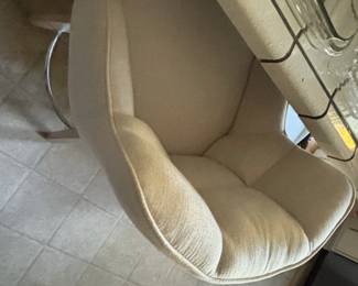 MidCentury Modern Style Upholstered Swivel Bar Stools second image