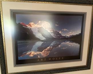 Art Wolfe Mountain Reflection Framed Print