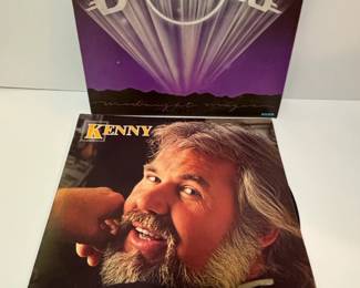 Vintage Vinyl Record Lot Commodores Midnight Magic and Kenny Rogers Kenny First Pressings