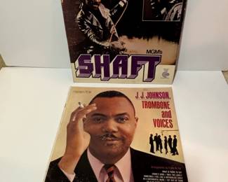 Vintage Vinyl Record Lot Isaac Hayes Shaft Soundtrack and J.J. Johnson Trombone and Voices
