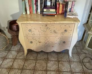 Venetian Style Paint Decorated Bombe Commode