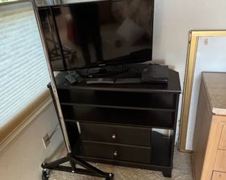 Samsung Flat Screen LED Television with Dark Espresso Media Stand