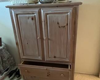 Rustic Pine TwoDoor Armoire with Drawer
