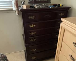 Ethan Allen Georgian Court Collection Cherry Highboy Dresser