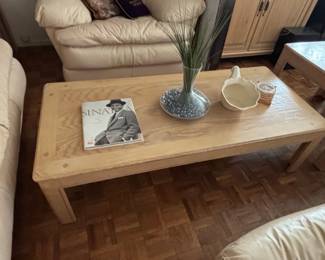 Plank Beam Solid Wood Modern Coffee Table