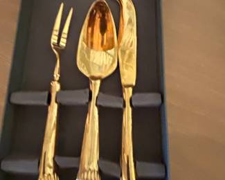 Janis Collection k Gold Plated Serving Set