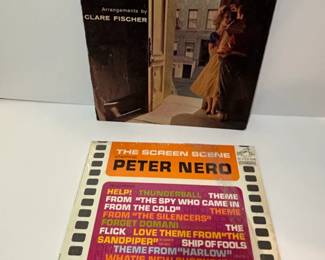 Vintage Vinyl Record Lot Cal Tjaders West Side Story Red Vinyl and Peter Neros The Screen Scene