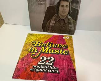 Simon and Garfunkel Bridge Over Troubled Water Vinyl Record and KTel Believe in Music Original Hits Vinyl Record
