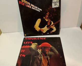 Vintage Vinyl Record Lot Steve Miller Band Fly Like an Eagle Sealed and Marvin Gaye Lets Get It On