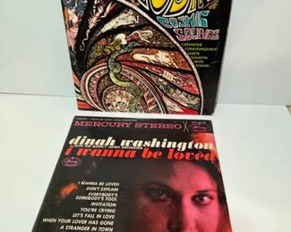 Vintage Vinyl Record Lot The Zodiac Cosmic Sounds Elektra EKS and Dinah Washington I Wanna Be Loved Mercury SR 