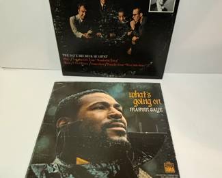Vintage Vinyl Record Lot Marvin Gaye Whats Going On  and Bernstein or Brubeck Bernstein Plays Brubeck Plays Bernstein 