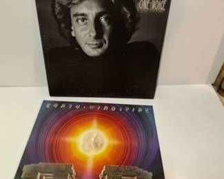 Vintage Vinyl Record Lot Barry Manilow One Voice and Earth, Wind  Fire I Am