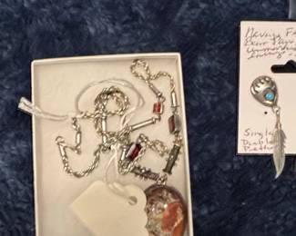 Assorted Vintage Costume and Sterling Jewelry Collection with Southwestern and Artisan Pieces fourth image