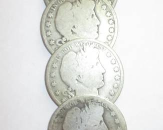 (6) Barber Half Dollars 1892-1915 (Silver)