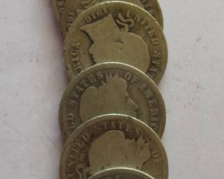 ( 8 )Barber Dimes 1892-1916 (Silver)