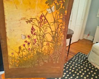 Asian influence vintage wall hanging.