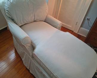 Chaise with slipcover and upholstery in excellent condition.