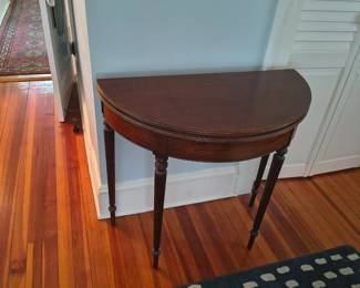 Antique demilune Regency console table.