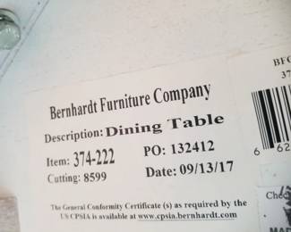 Magnificient dining set by Bernhardt seats 8