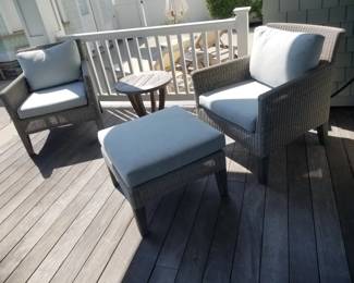 All-weather wicker porch furniture by Kingsley-Bate