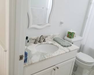 Bath vanity; mirror