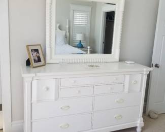 King bedroom suite by Stanley Furniture: dresser with mirror