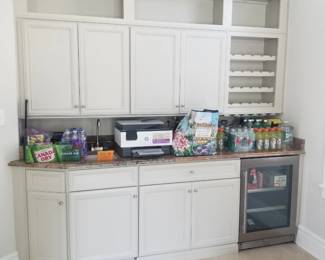 Wet bar; printer