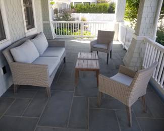 All-weather wicker porch furniture by Kingsley-Bate