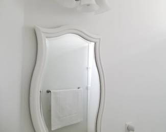 Vanity mirror; vanity lights