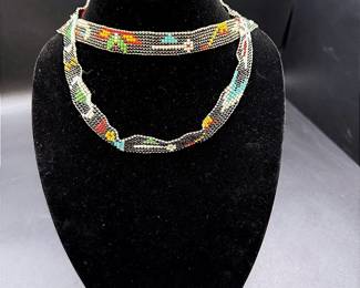 Native American-style Seed Bead Stretch Hat Or Headbands
