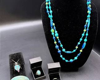 Turquoise And Southwestern-Style Jewelry Lot