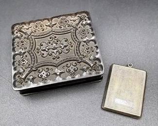 A 19th-century Thermoplastic Union Case Ambrotype Photo & An Elgin locket With Antique Photo