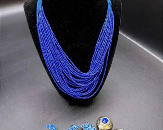 Bright Blue Jewelry Lot