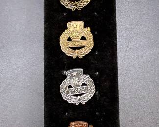 Sons Of Norway “Sykkel” (Bicycle) Achievement Lapel Or Hat Pins