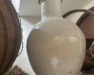 Oversized pair of 1920s porcelain jars with lid. Purchased for $2400