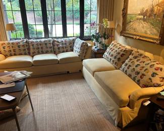 Couches attach to one another. Homeowner pulled it out temporarily
