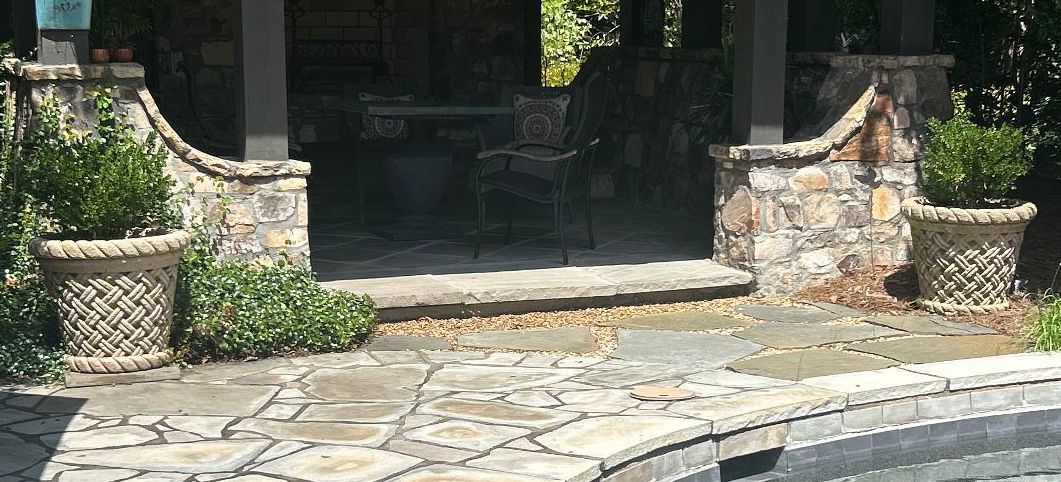 Large lava stone planters 22.5”Hx26”W