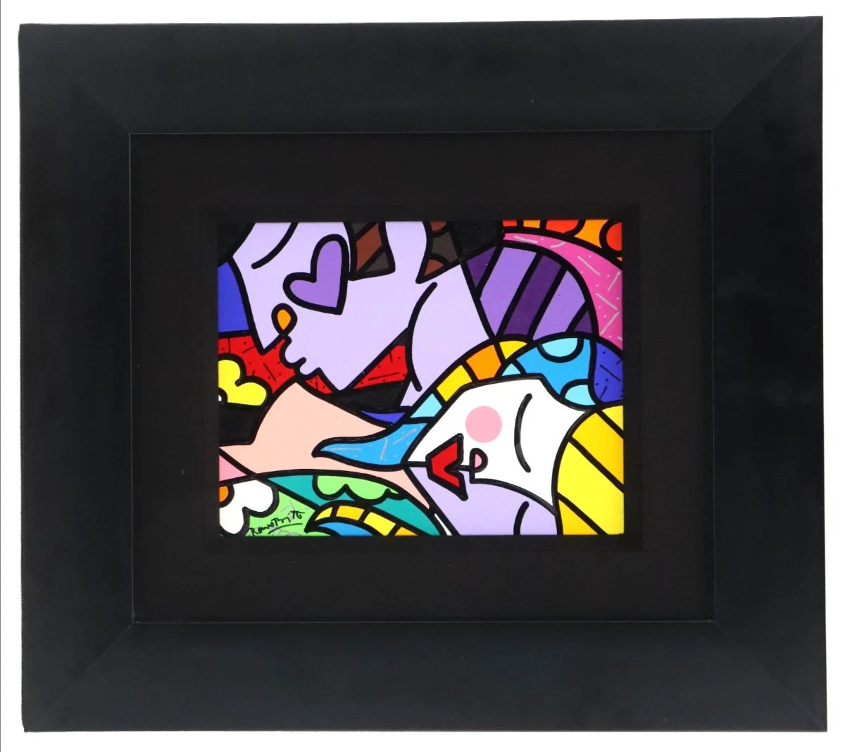 Romero Britto (Born 1963) Brazilian, Mixed Media on Board "Good Night"