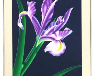 Bian Davis (Born 1946) American, 1980 Limited Edition Lithograph in Colors, "Iris V"