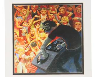 	Aaron Jasinski (21st Century) American, Pop Surrealist Urban Culture Lithograph Print "Disco Blues"