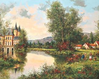 	Paul Valere (1928-1992) French, Printer's Proof Lithograph, Chateau Mall Armande in the Loire Valley