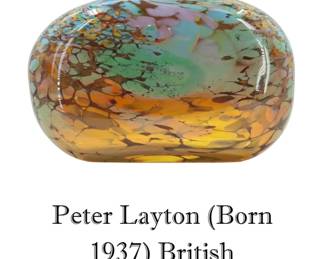 Peter Layton (Born 1937) British, "Aquarium" Custom Art Glass Vase