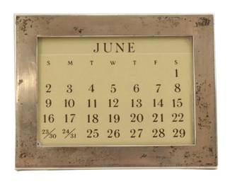 Tiffany & Co Sterling Silver Calendar Made in Italy