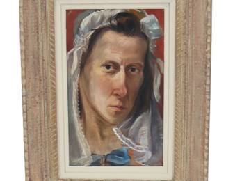 Louis Bosa (1905-1981) Italian/American, Oil on Masonite Panel. “The Bride”