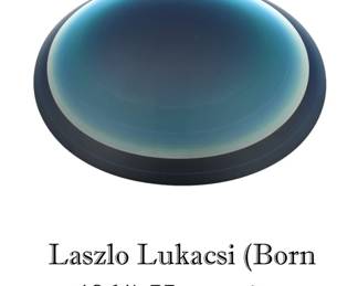 Laszlo Lukacsi (Born 1961) Hungarian, Art Glass Sculpture "Sea Eye"