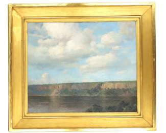 Bayard Henry Tyler (1855-1931) American, "The Palisades Hudson River" Oil on Canvas