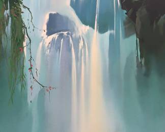 	Thomas Leung (Born 1958) Chinese, Serigraph on Paper, "Misty Falls"