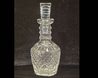 Vintage lead crystal cut glass whiskey decanter