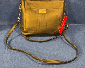 Rosetti blk leather designer cross body purse