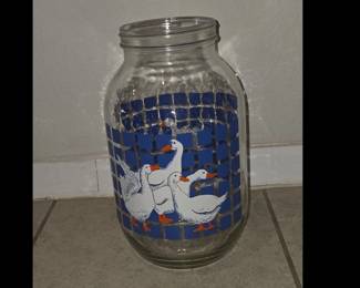 Vintage 3L Geese Themed Mason Jar